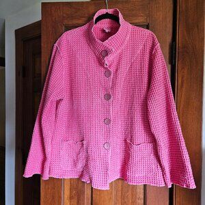 Focus Women's Waffle Weave Shacket Sz M